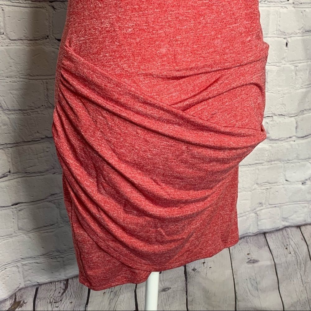 LAST CHANCE- Zara WBB Collection Heathered red sleeveless faux wrap dress - Picture 3 of 6
